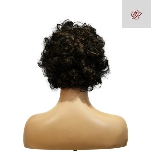 center wig machine made black wig remy hair tc002