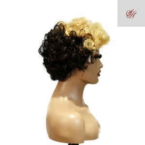 center wig machine made black wig remy hair tc004