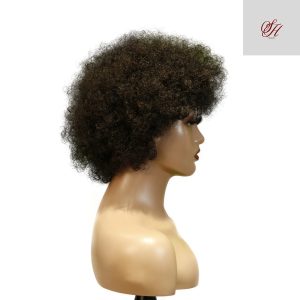 center wig machine made black wig remy hair 2301