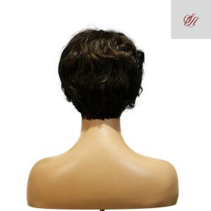 center wig machine made black wig remy hair tc041