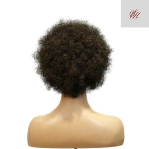 center wig machine made black wig remy hair 2301