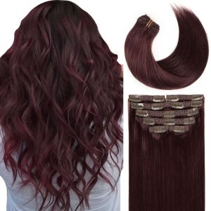 center wig asian raw hair straight clip in hair extensions