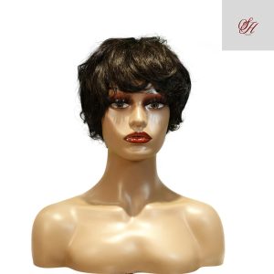 Home center wig machine made black wig remy hair tc041