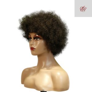 center wig machine made black wig remy hair 2301