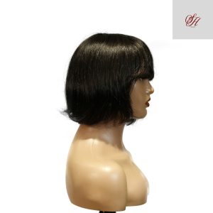 center wig machine made black wig remy hair tc027