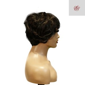 center wig machine made black wig remy hair tc041