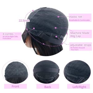 center wig machine made wig remy hair h030