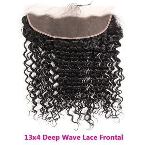 center wig remy hair 13x4 deep wave frontal