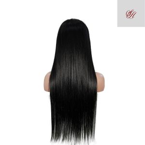 center wig natural black remy hair 6x7 lace closure straight human hair wig