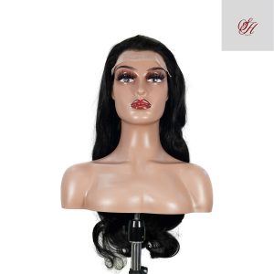 center wig natural black remy hair 6x7 lace closure body wave human hair wig