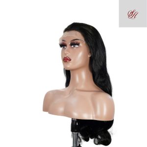 center wig natural black remy hair 6x7 lace closure body wave human hair wig