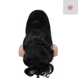 center wig natural black remy hair 6x7 lace closure body wave human hair wig