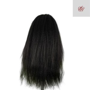 center wig natural black remy hair 6x7 lace closure yaki straight human hair wig