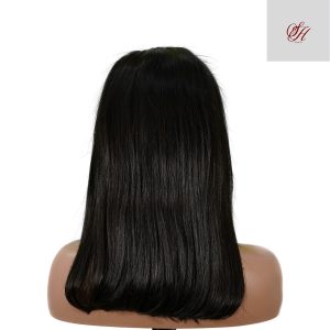 center wig 13x4 straight bob lace front wig natural black asian raw hair