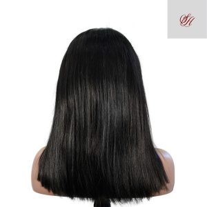 center wig natural black asian raw hair 5x5 hd lace closure straight bob human hair wig