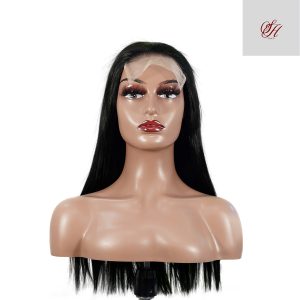center wig natural black remy hair 5x5 lace closure straight human hair wig