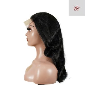 center wig natural black remy hair 5x5 lace closure body wave human hair wig