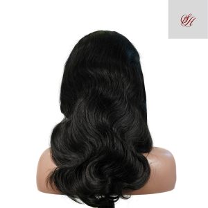 center wig natural black remy hair 5x5 lace closure body wave human hair wig