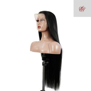 center wig 13x4 straight lace front wig natural black remy hair