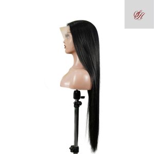 center wig 13x4 straight lace front wig natural black remy hair