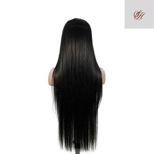 center wig 13x4 straight lace front wig natural black remy hair