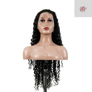 center wig 13x4 deep wave lace front wig natural black remy hair
