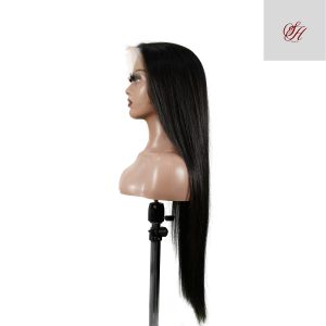 center wig natural black asian raw hair 13x6 hd lace front wig straight human hair wig