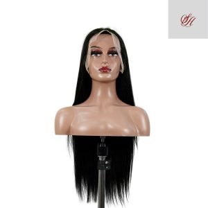 center wig 13x6 double drams straight lace front wig black remy hair