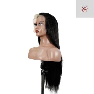 center wig 13x6 double drams straight lace front wig black remy hair