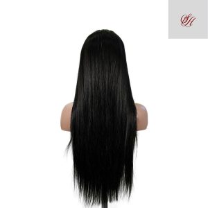 center wig 13x6 double drams straight lace front wig black remy hair