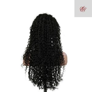 center wig natural black asian raw hair 13x6 hd lace front wig deep wave human hair wig