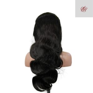 center wig natural black asian raw hair 13x6 hd lace front wig body wave human hair wig