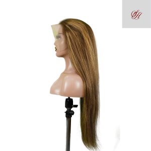 center wig 13x4 straight lace front wig m4&27 highlight remy hair 26 inch