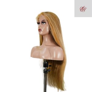 center wig 13x4 straight lace front wig 8&27 honey blonde highlight 26 inch remy hair