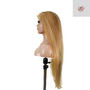 center wig 13x4 straight lace front wig 8&27 honey blonde highlight 26 inch remy hair