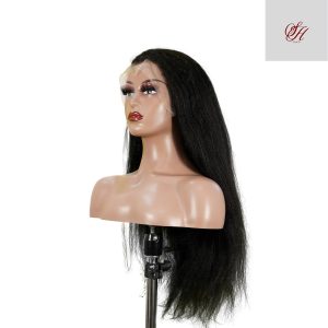 center wig 13x4 yaki straight lace front wig black remy hair