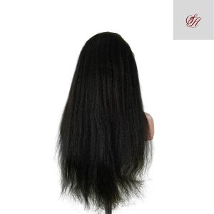 center wig 13x4 yaki straight lace front wig black remy hair