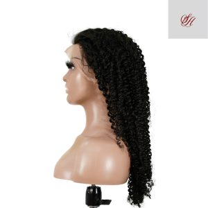 center wig 13x4 kinky curly lace front wig natural black remy hair