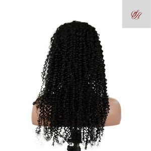 center wig 13x4 kinky curly lace front wig natural black remy hair