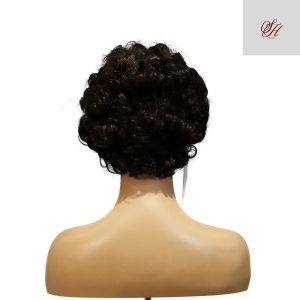 center wig machine made black wig remy hair tc064